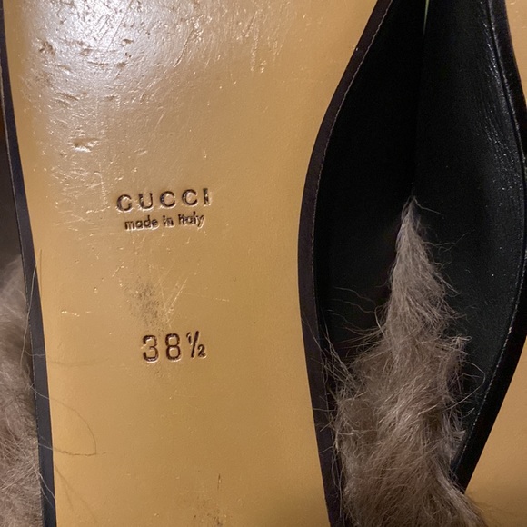 Gucci princetown-shearling lined leather slipper - Picture 8 of 10
